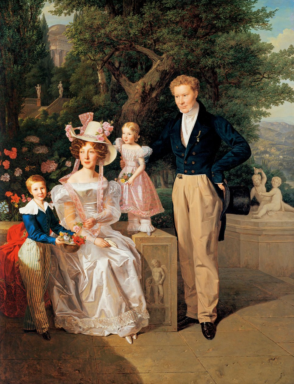 De Legatie Raadslid Theodor Joseph Ritter von Neuhaus (schilderij op hout) door Ferdinand Georg Waldmuller