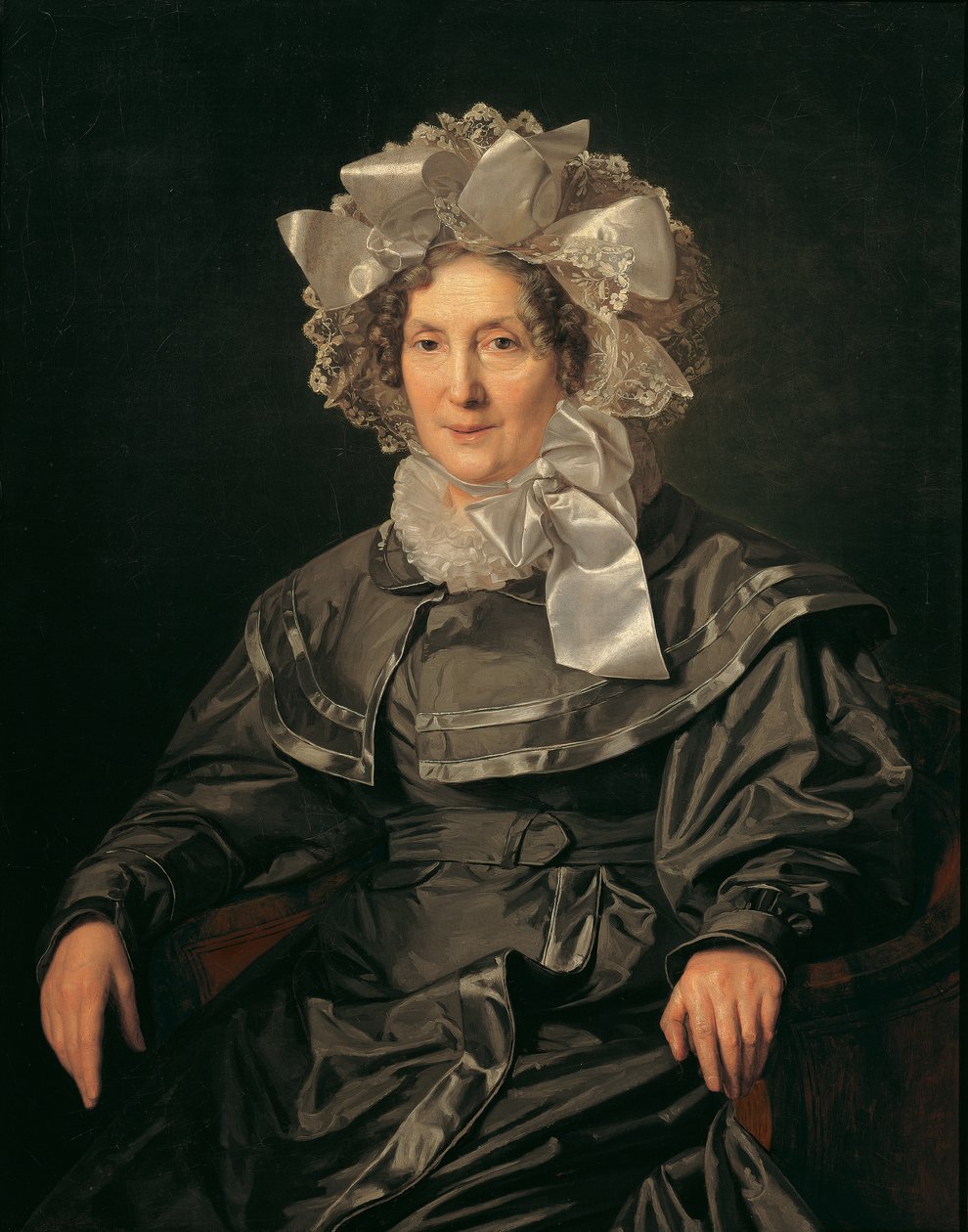 Elisabeth Waldmüller, de moeder van de kunstenaar door Ferdinand Georg Waldmuller