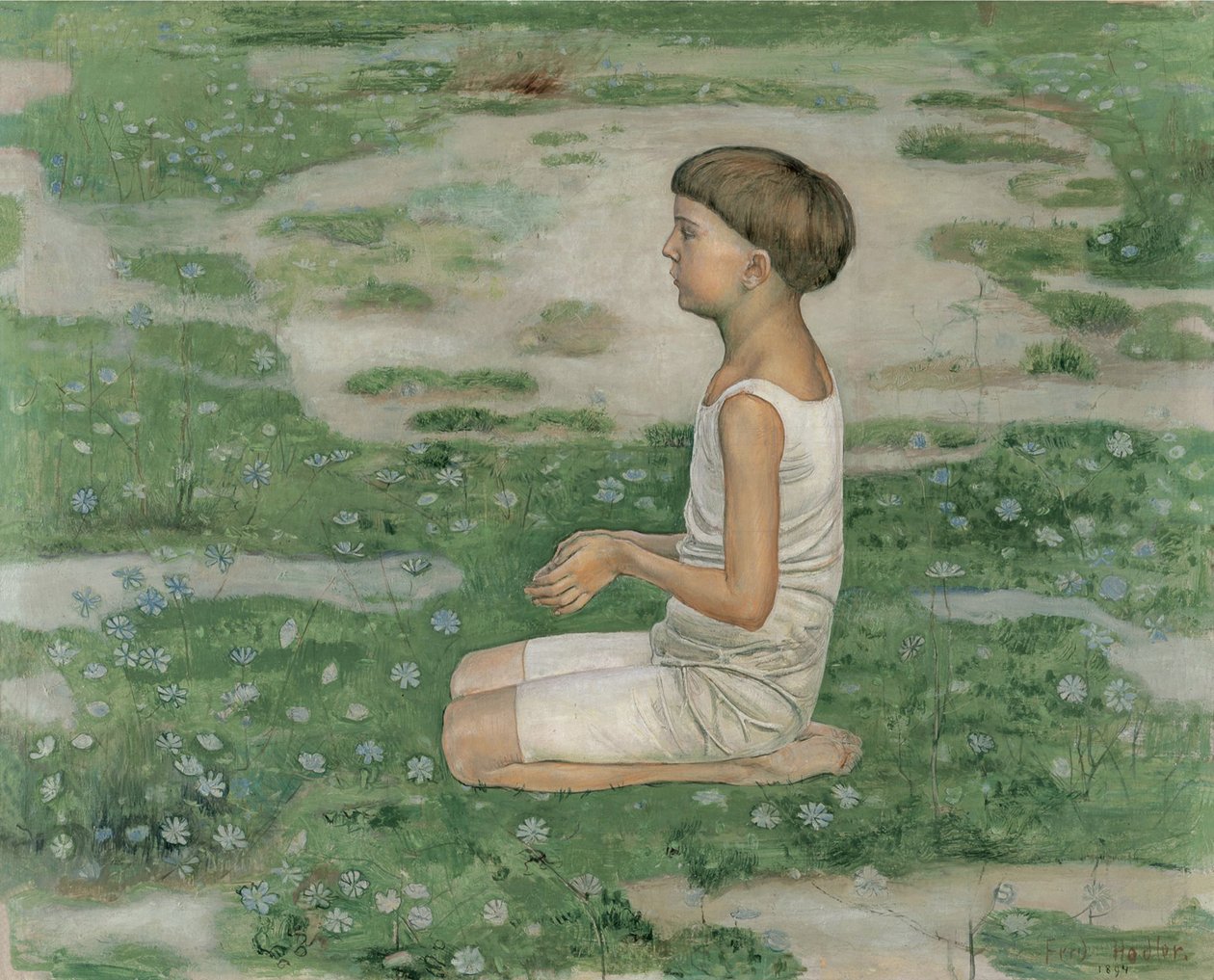 De Aanbidding II door Ferdinand Hodler