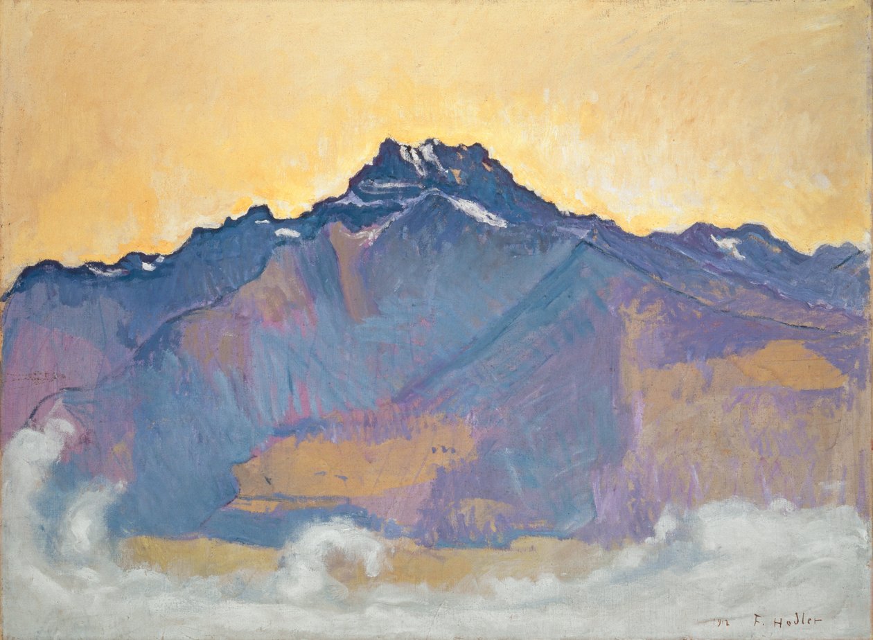 De Dents du Midi gezien vanaf Chesières, 1912 door Ferdinand Hodler