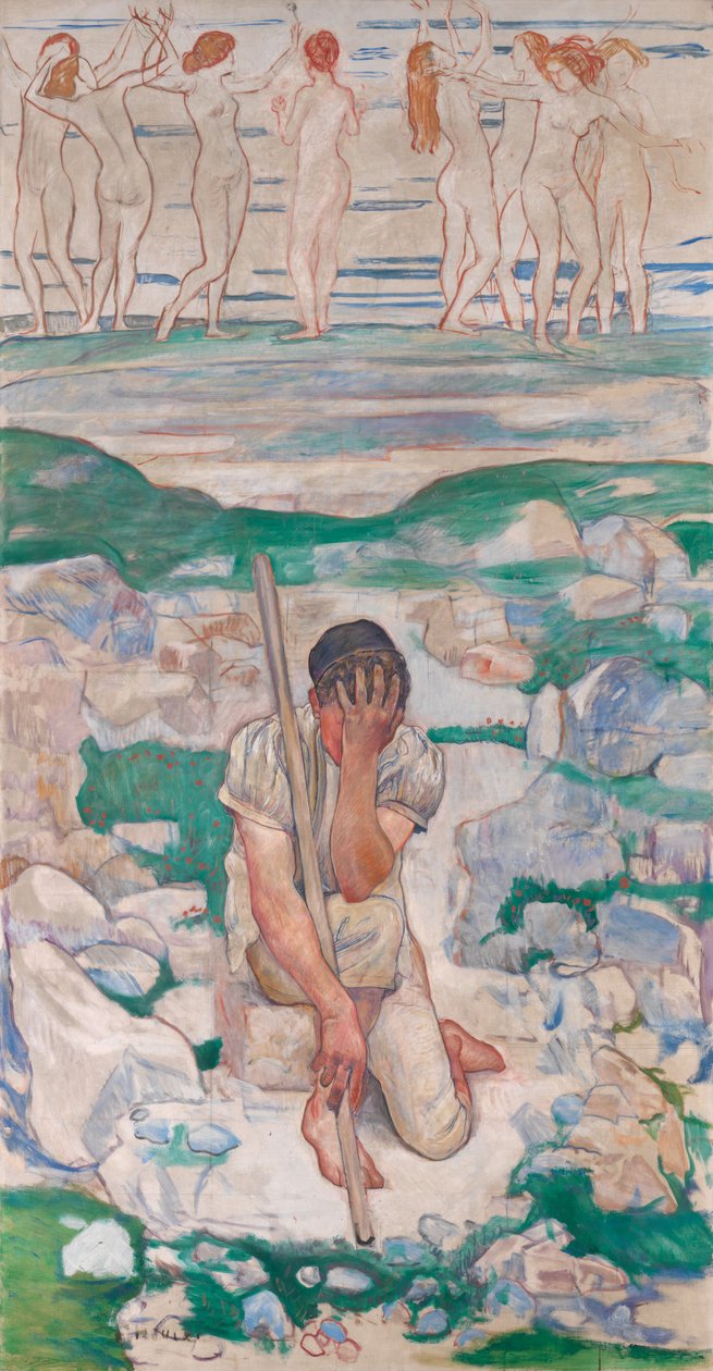 De droom van de herder door Ferdinand Hodler