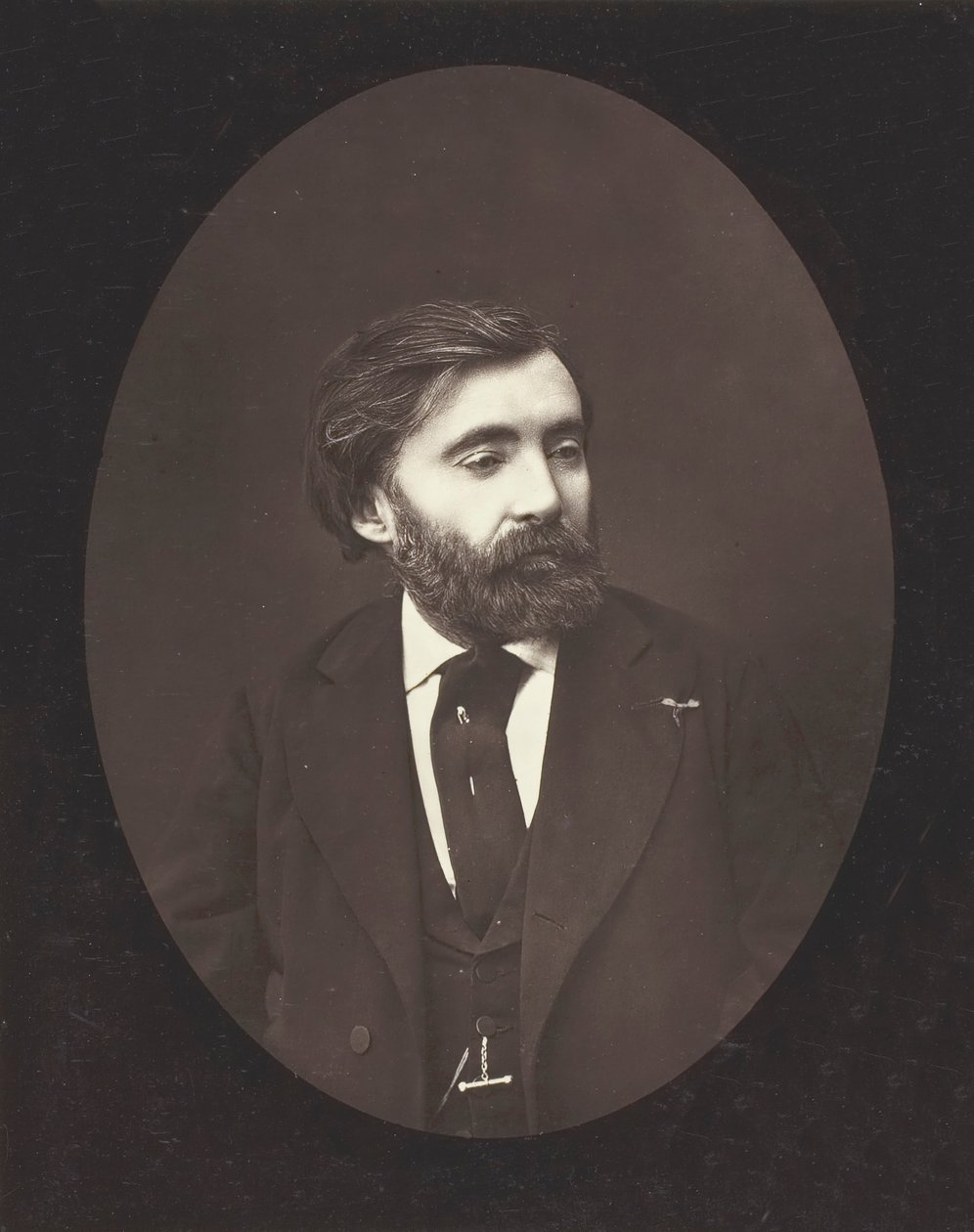 Henri, vicomte de Bornier, c. 1876 door Ferdinand J. Mulnier