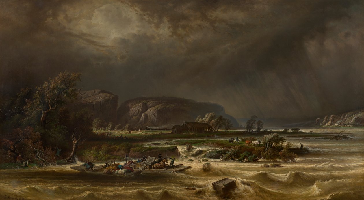 De Maas bij Poilvache door Ferdinand Joseph Bernard Marinus