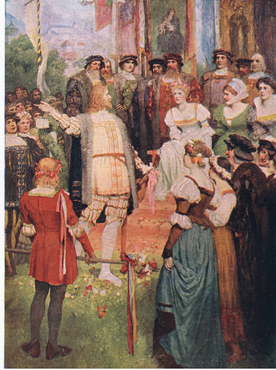 Walter begon zijn lied, illustratie uit The Stories of Wagner