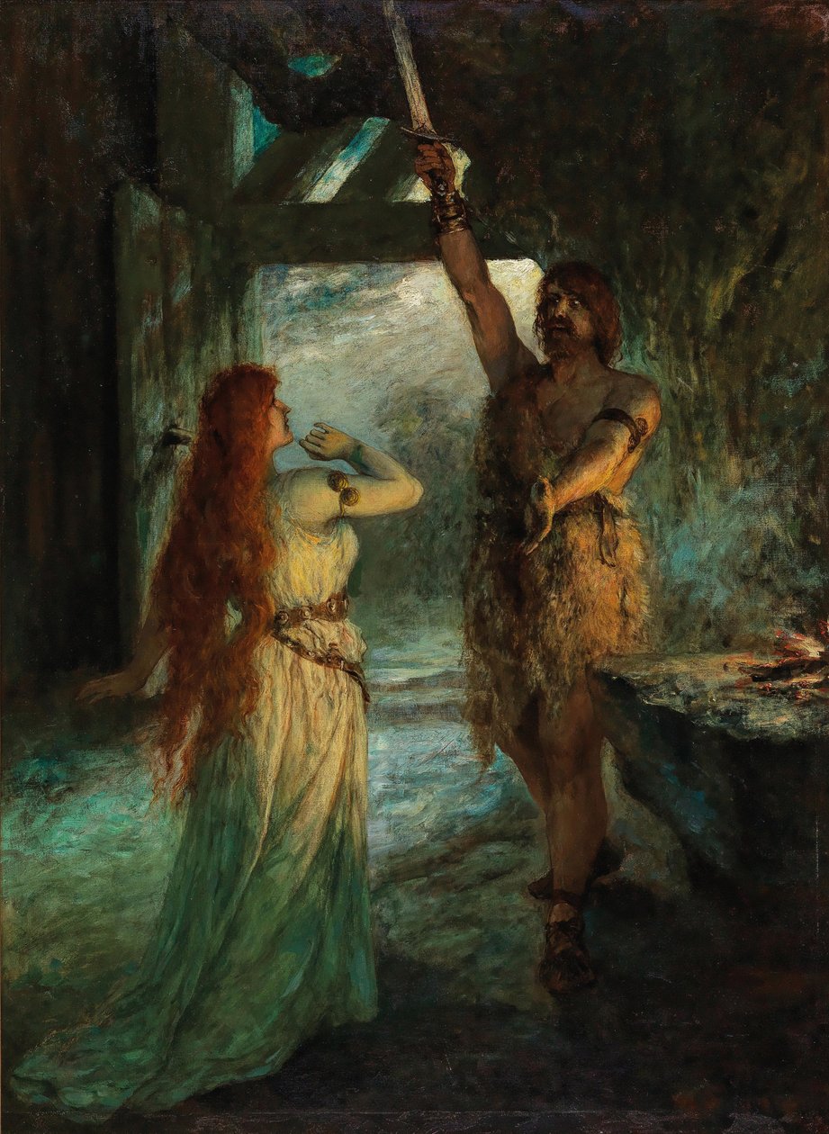 Walkure 1e Act: Sieglinde en haar broer Siegmund door Ferdinand Leeke
