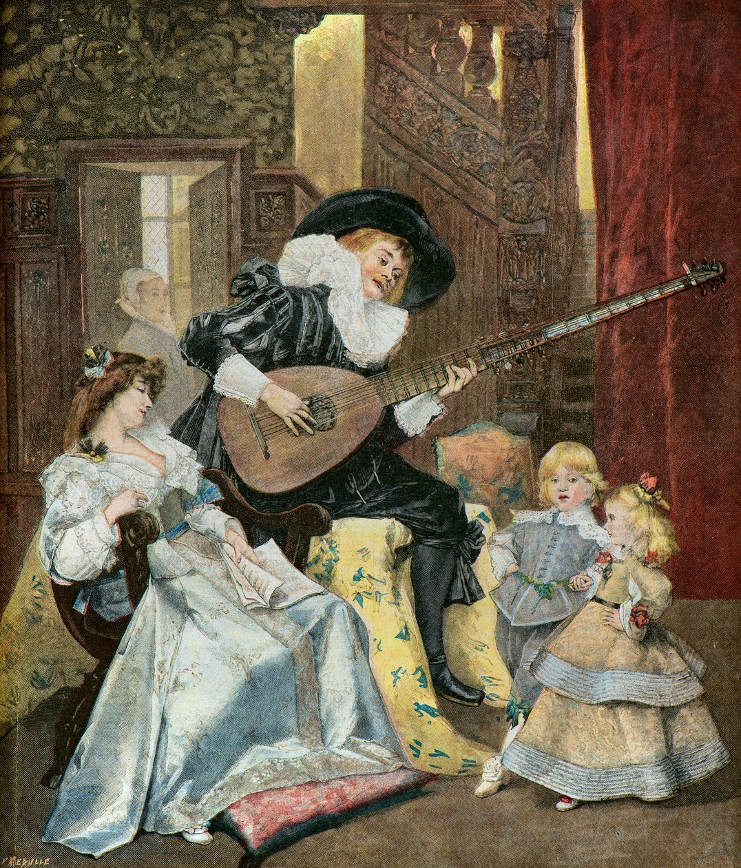 La Sarabande,1895 (Illustratie) door Ferdinand Roybet