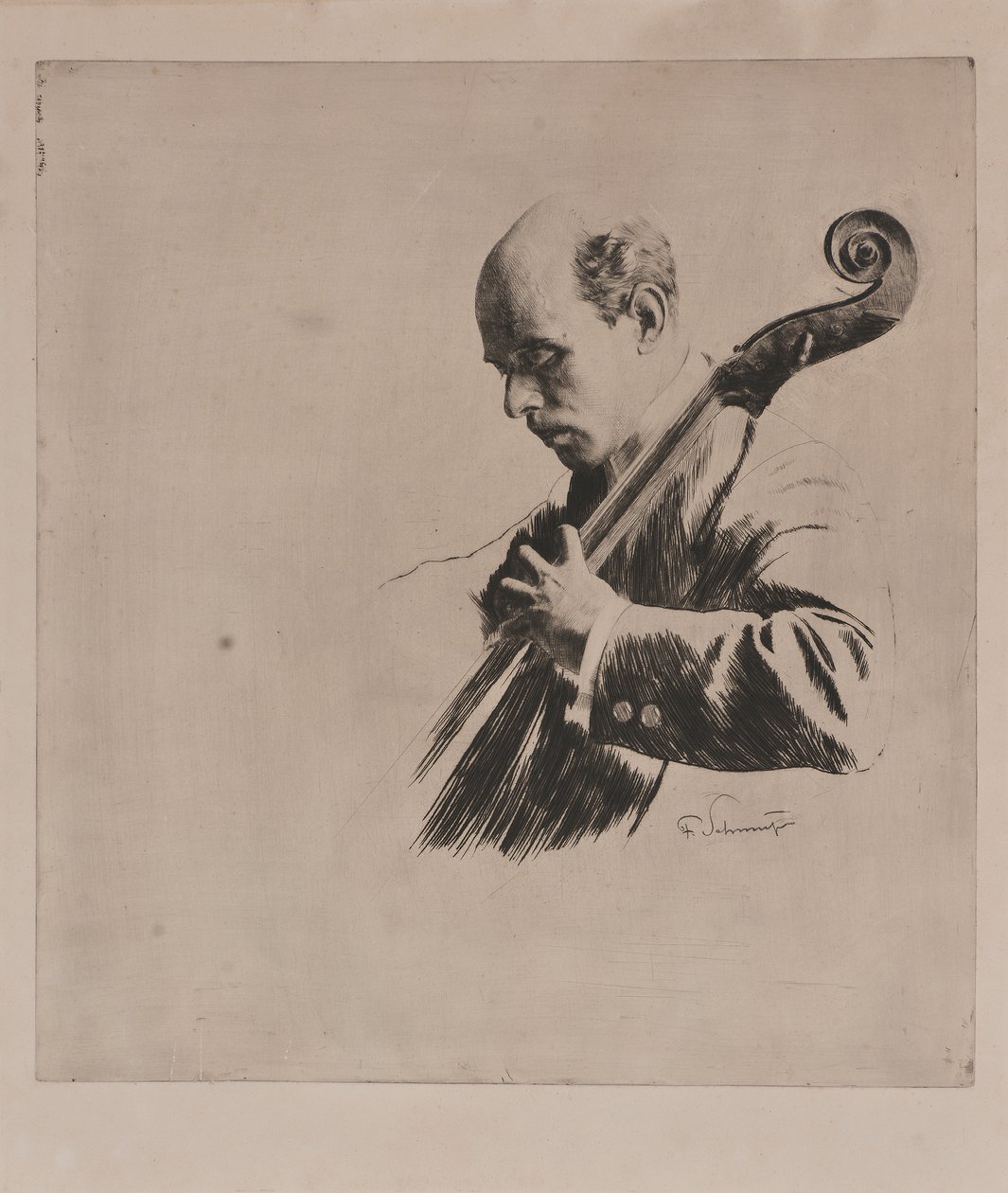 Pablo Casals Spelen door Ferdinand Schmutzer