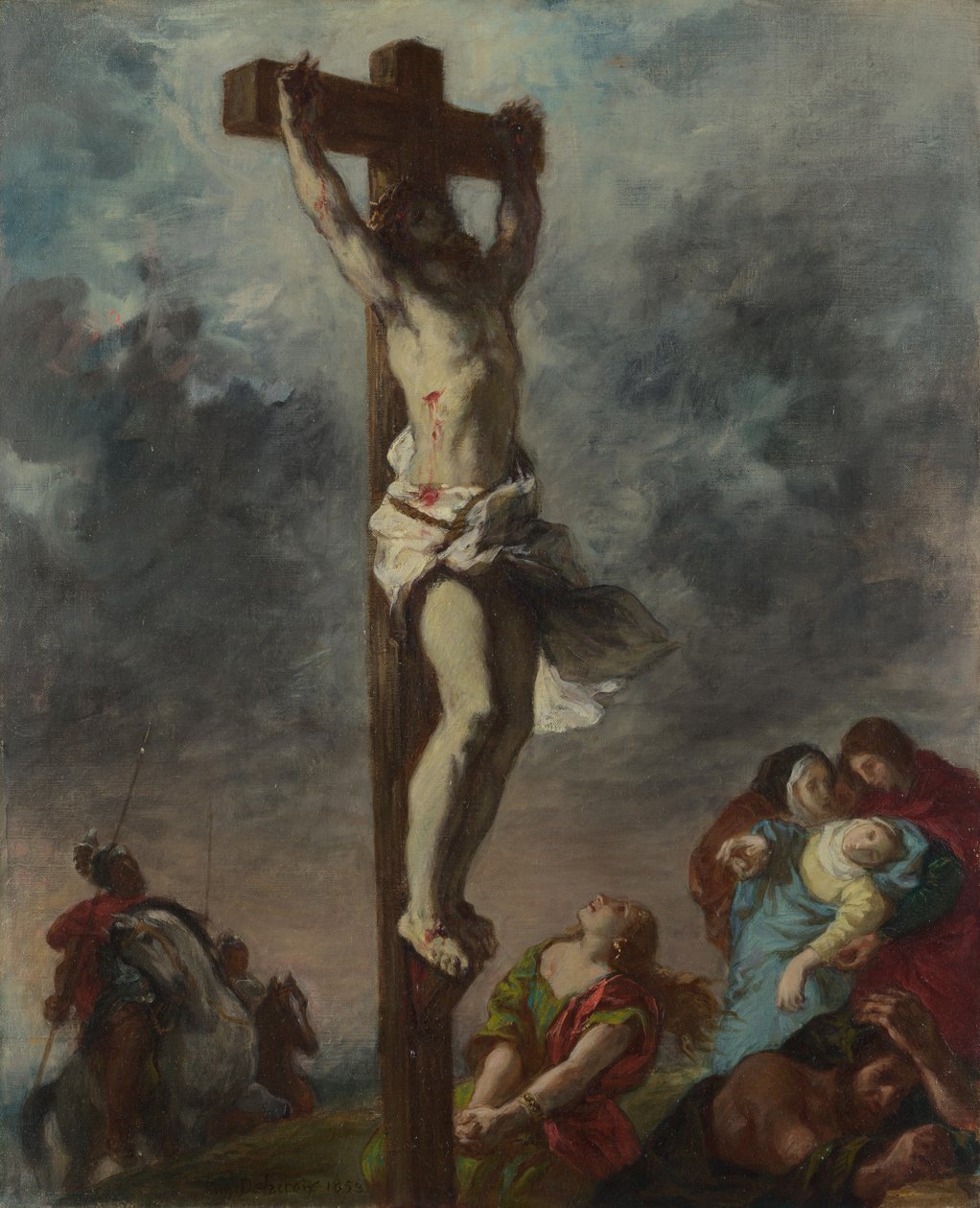 Christus aan het kruis, 1853 door Ferdinand Victor Eugene Delacroix