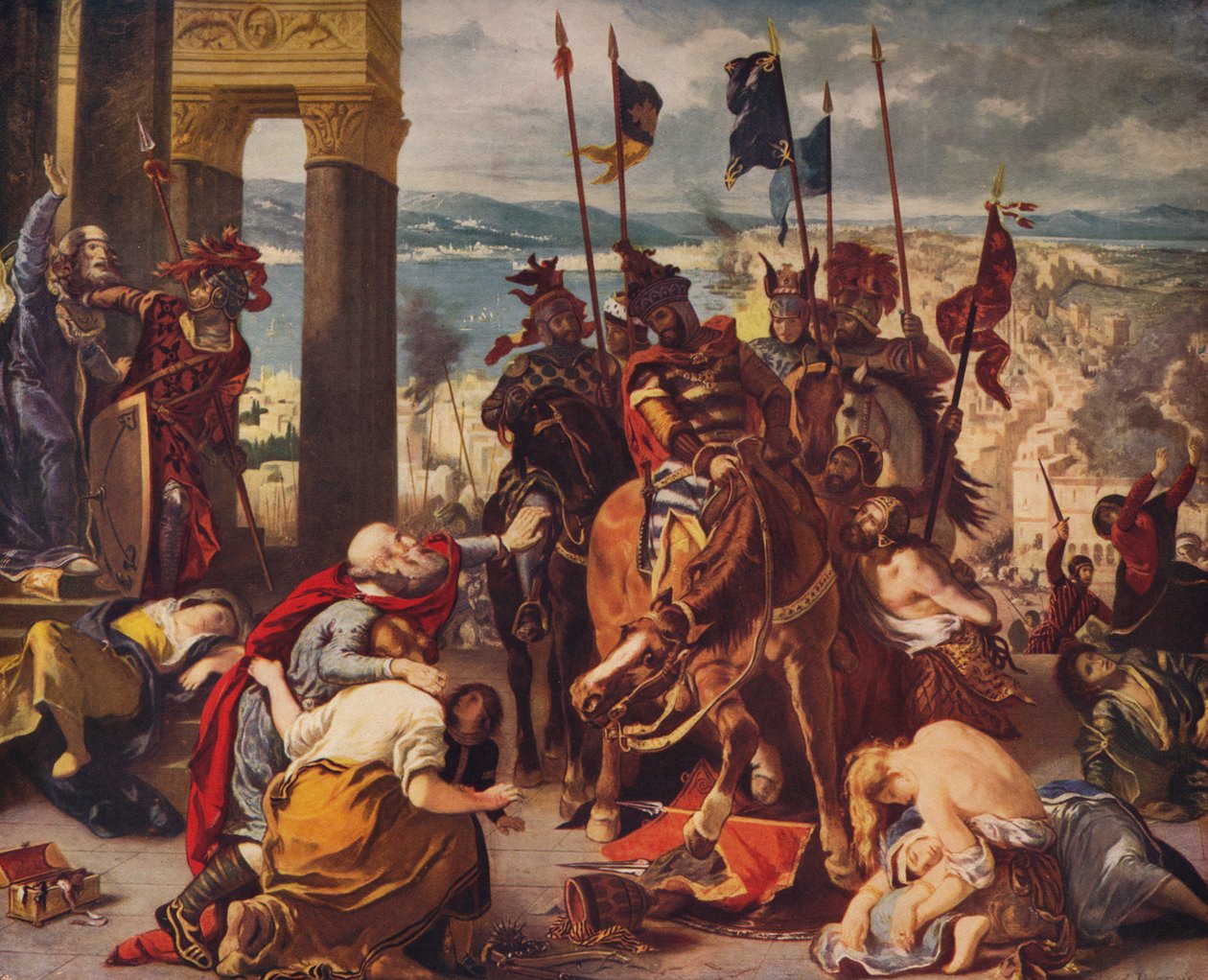 Intocht van de Kruisvaarders in Constantinopel, 1840, c1915 door Ferdinand Victor Eugene Delacroix
