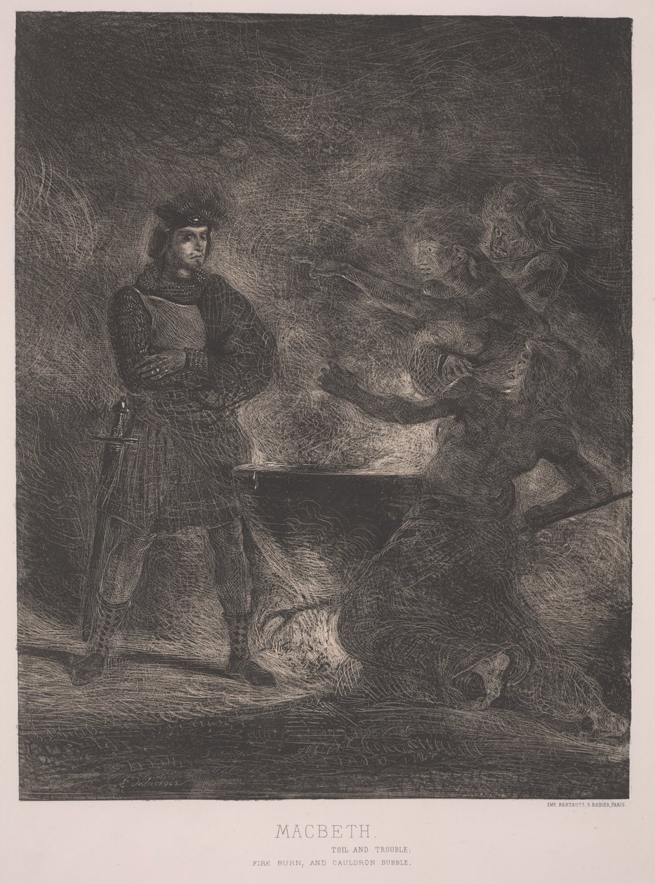 Macbeth door Ferdinand Victor Eugene Delacroix