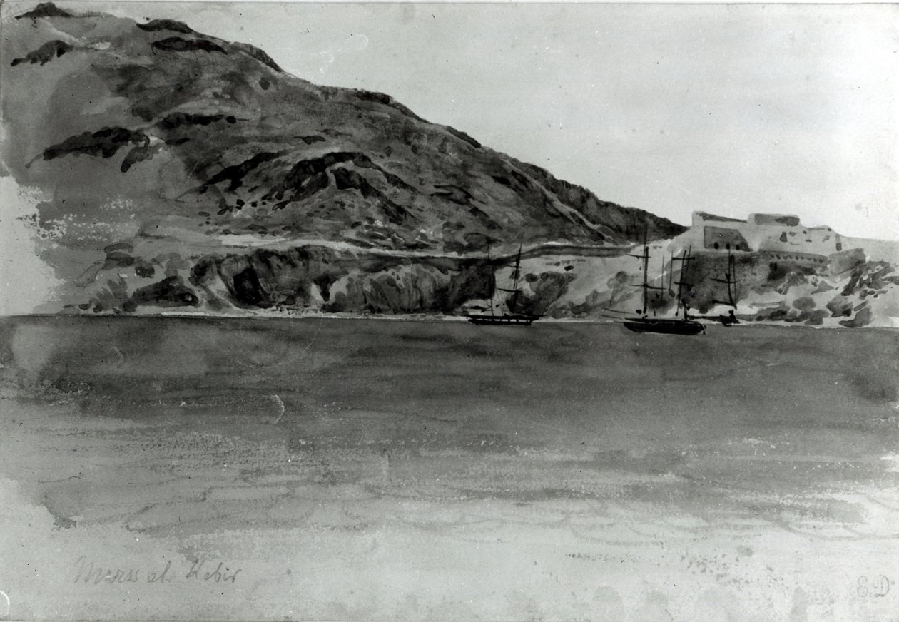 Mers El-Kebir, Algerije door Ferdinand Victor Eugene Delacroix