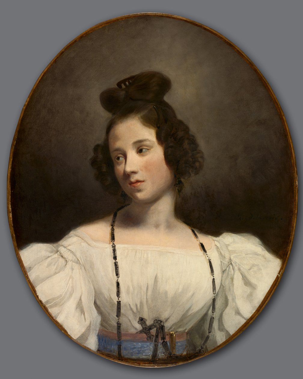 Juffrouw Alexandrine-Julie de la Boutraye, ca. 1832-1834 door Ferdinand Victor Eugene Delacroix