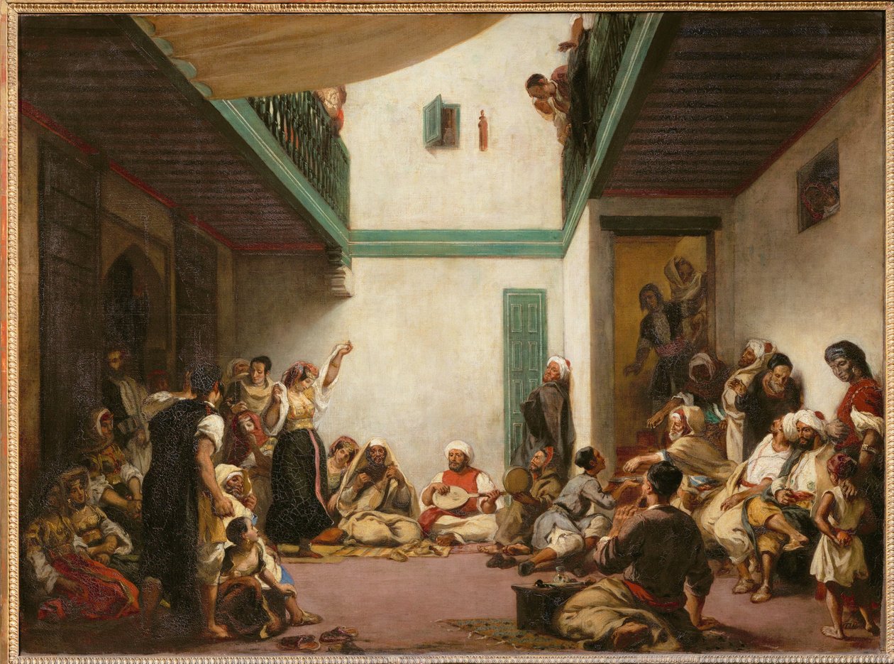 Joodse bruiloft in Marokko ... door Ferdinand Victor Eugene Delacroix