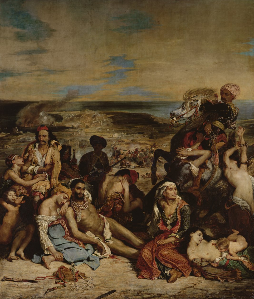 Scènes uit het Bloedbad van Chios, 1822 door Ferdinand Victor Eugene Delacroix