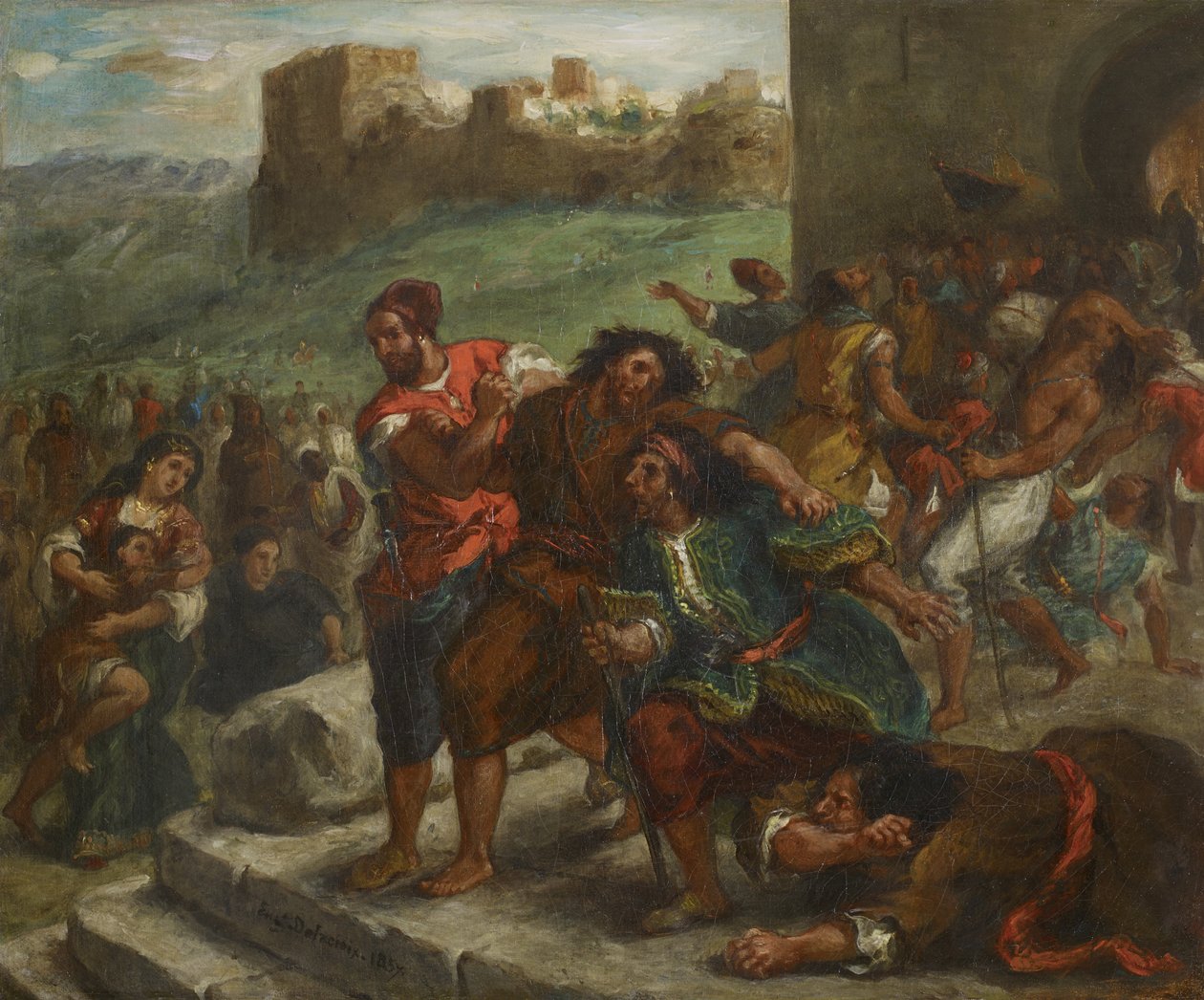 De Fanatici van Tanger, 1857 door Ferdinand Victor Eugene Delacroix