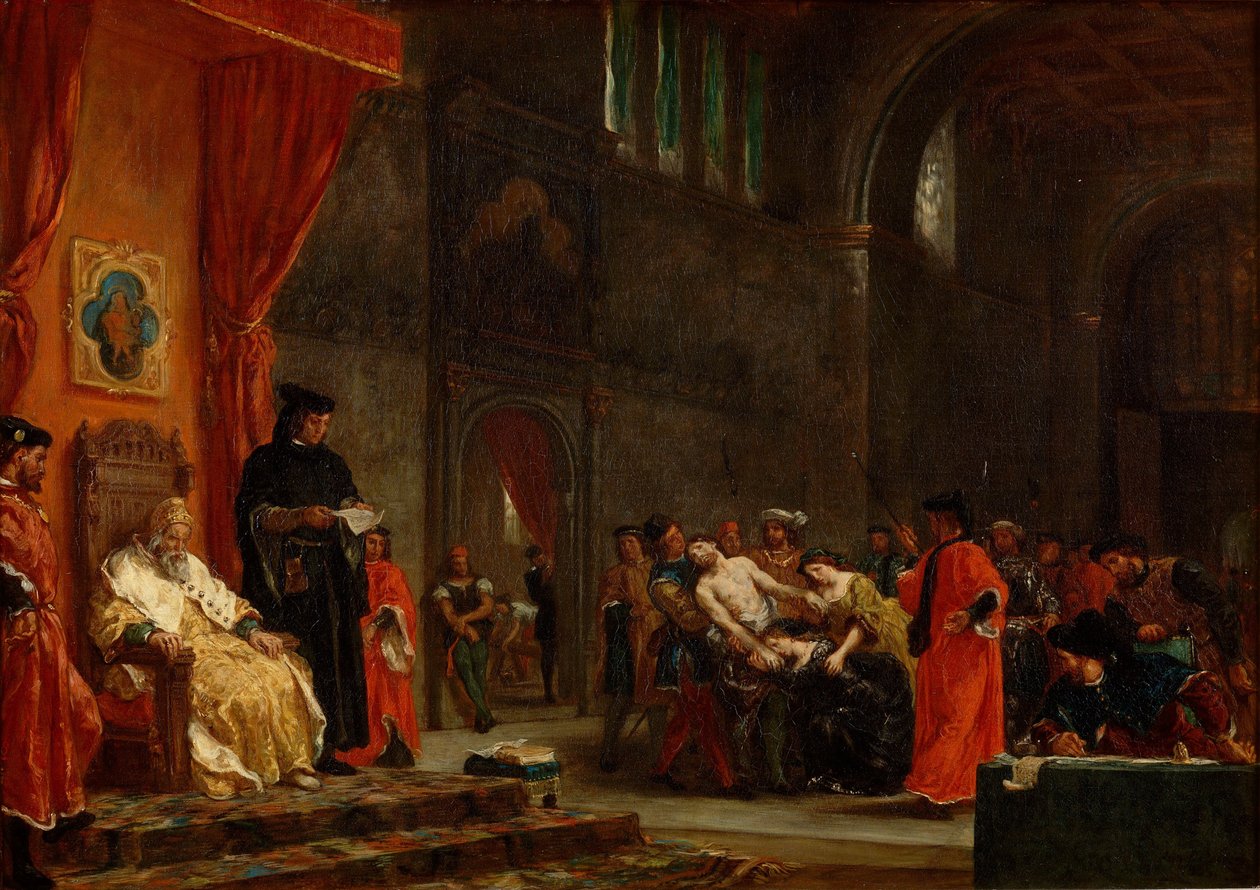 De twee Foscari, 1855 door Ferdinand Victor Eugene Delacroix