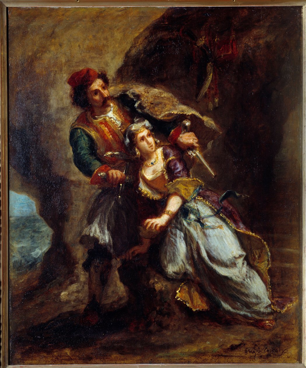 De verloving van Abydos door Ferdinand Victor Eugene Delacroix