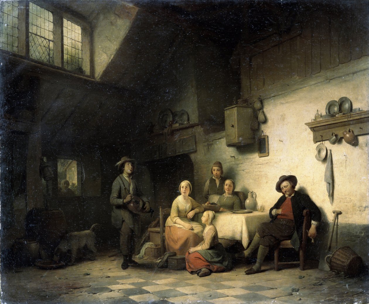 Huisconcert door Ferdinand de Braekeleer the Elder