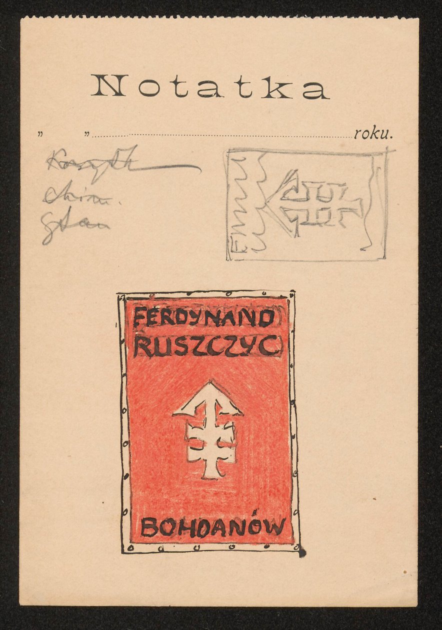 Exlibris Ferdynanda Ruszczyca - Entwurf door Ferdynand Ruszczyc
