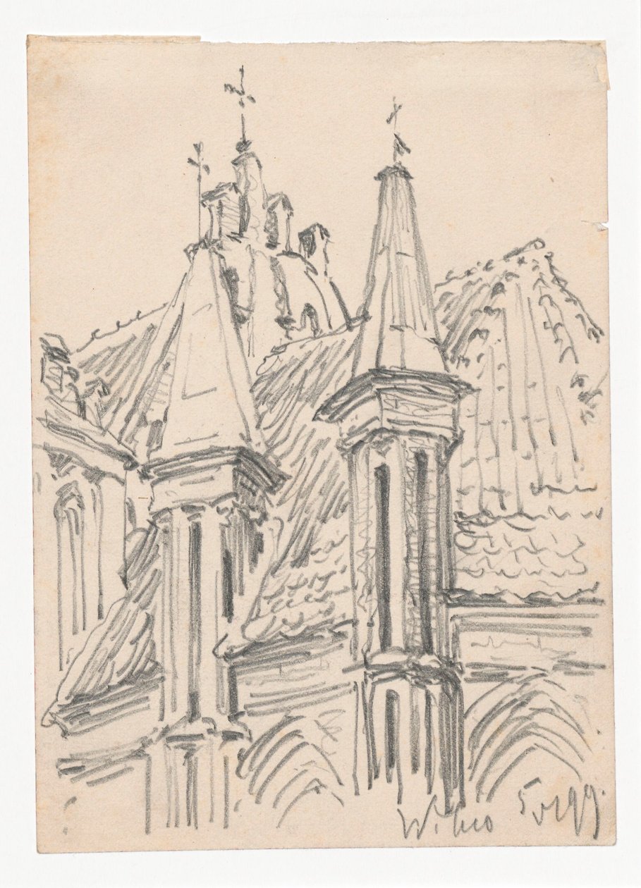 De Sint-Anna-kerk in Vilnius door Ferdynand Ruszczyc