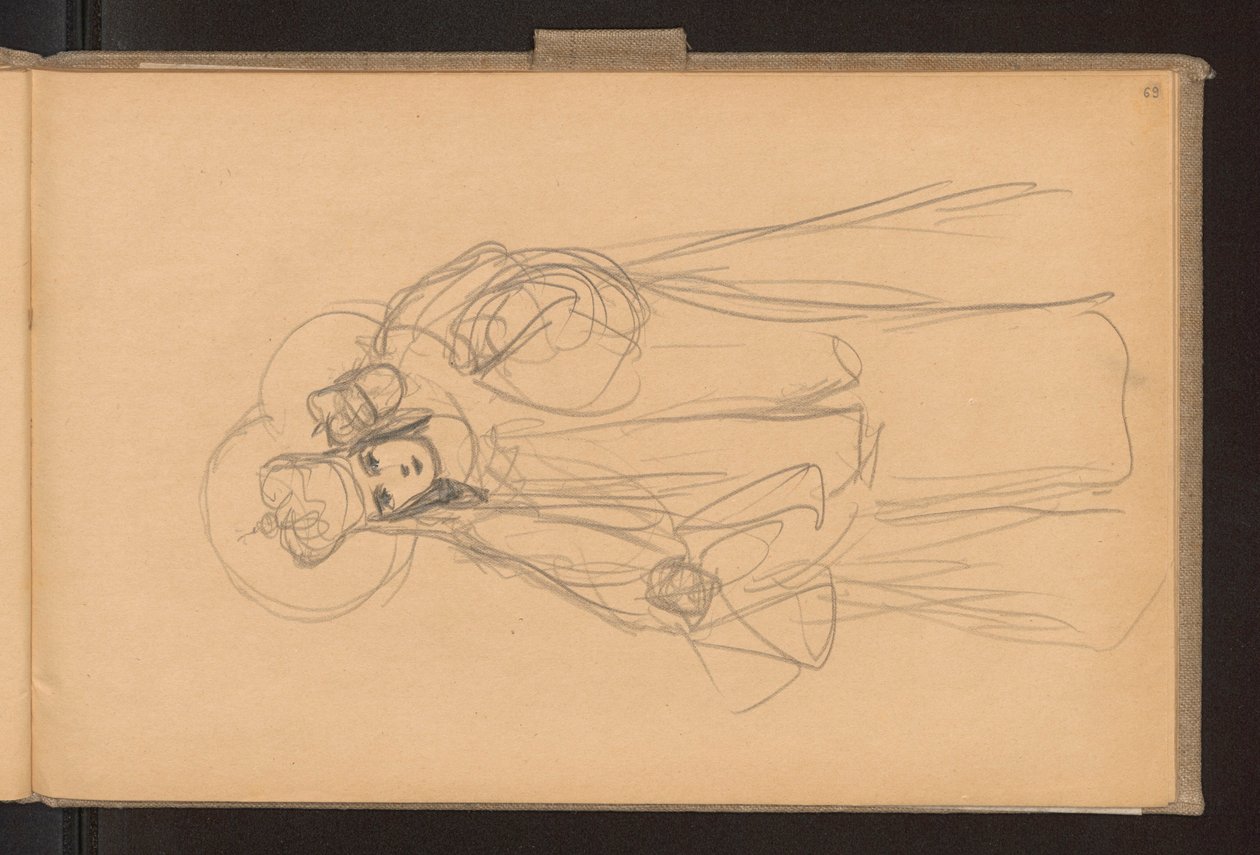 Skizze der Figur der Mutter Gottes door Ferdynand Ruszczyc