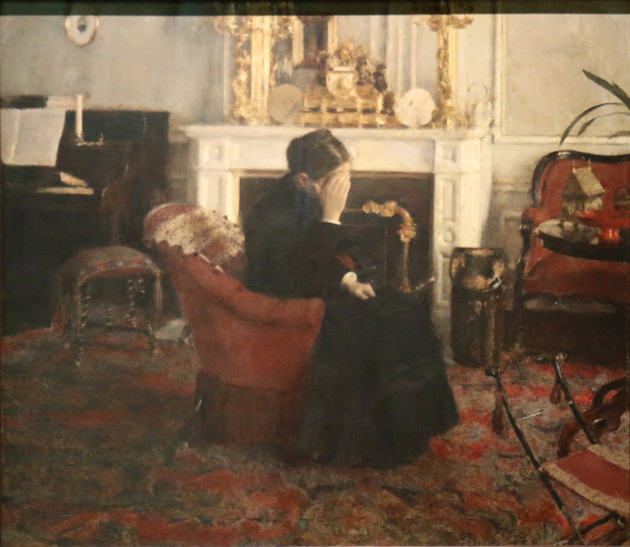 Luisterend naar muziek van Schumann door Fernand Khnopff