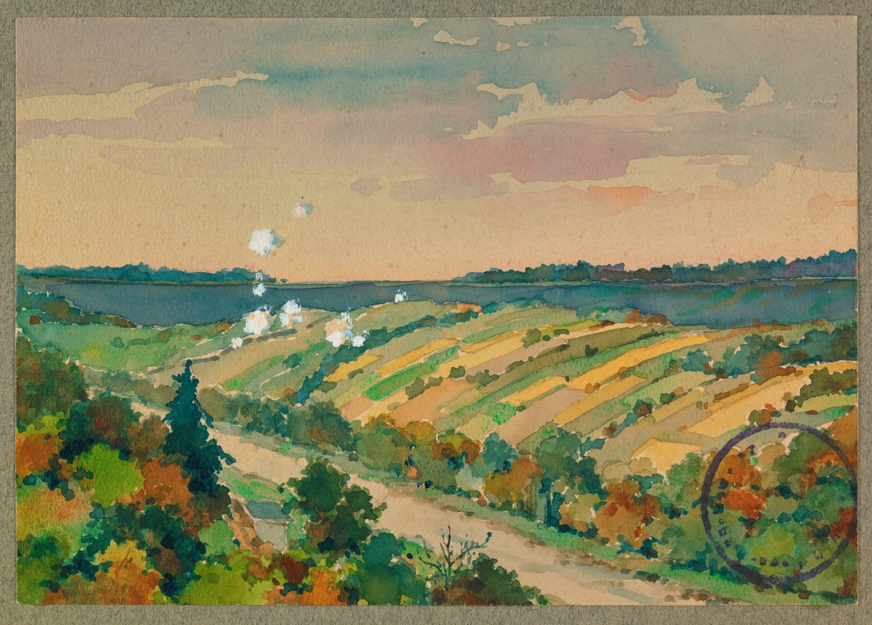 Bombardement op de Franse loopgraven bij Vailly door Fernand Barbier