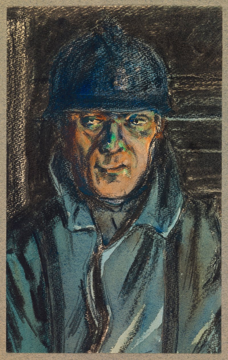 Samenstelling: La France veille , voorstelling van een poilu, Gustrow door Fernand Barbier