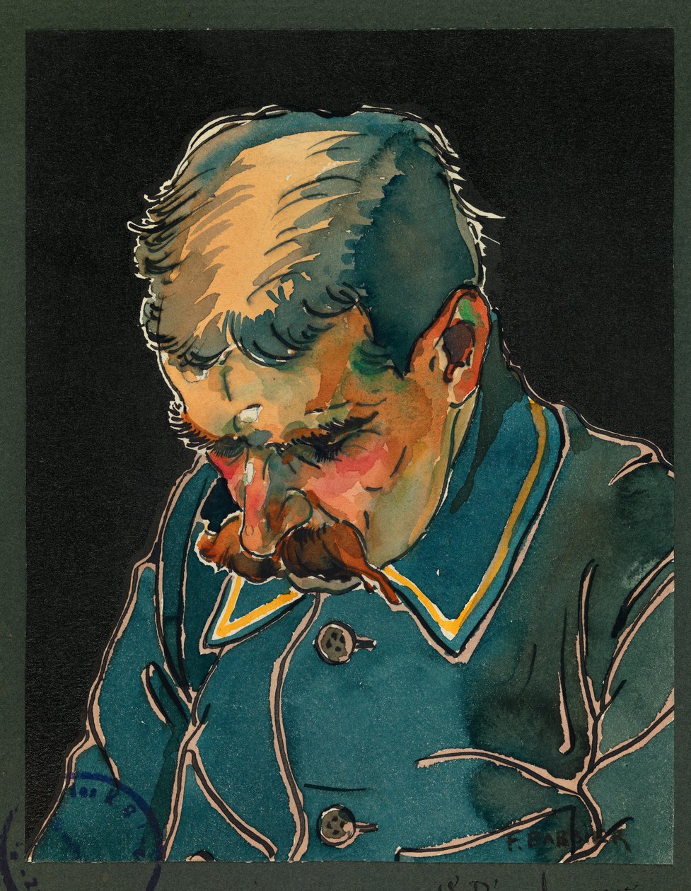 Gevangene Mar de Rance dirigeert het kamporkest, Gustrow door Fernand Barbier