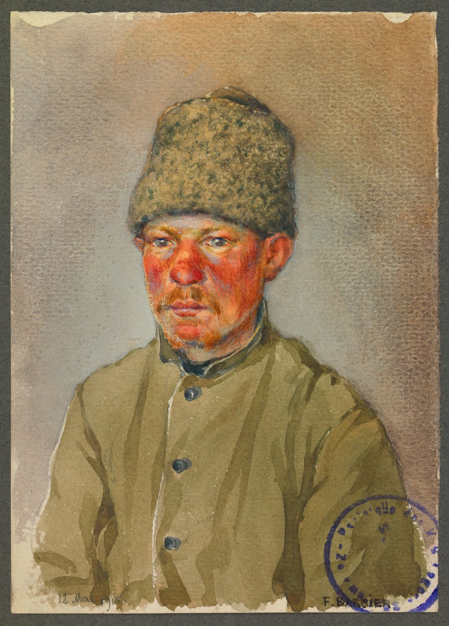 Russische soldaat, Gustrow door Fernand Barbier
