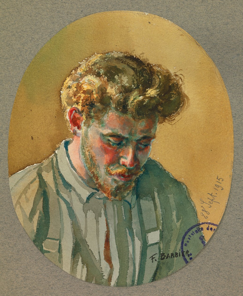 gevangene Delaborde, een vriend uit kamp Gustrow door Fernand Barbier