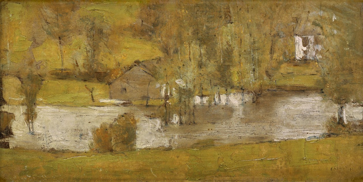 A Fosset; La Crue, 1881 door Fernand Khnopff