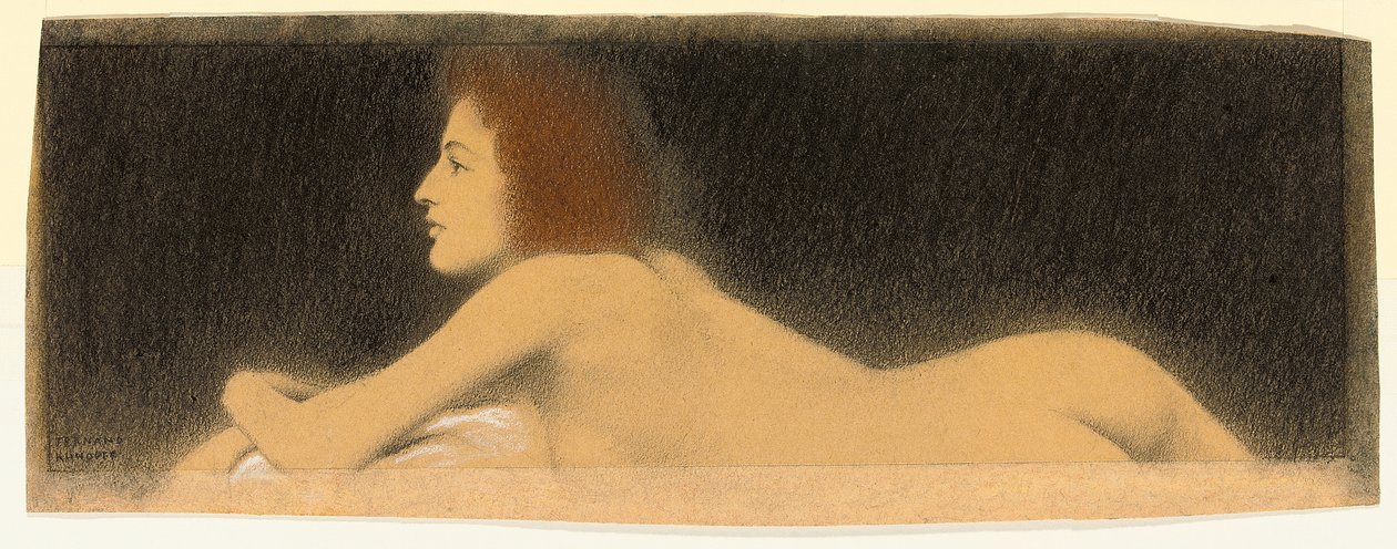 Studie van een Naakt, ca. 1910 door Fernand Khnopff