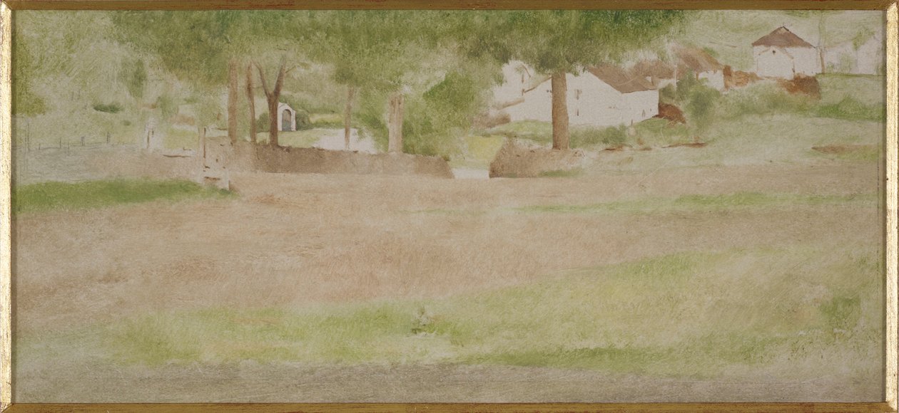 Landschap met brug te Fosset door Fernand Khnopff