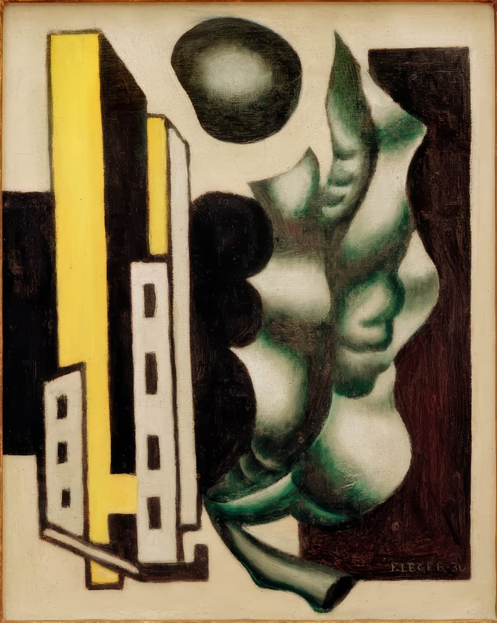 Groene bladcompositie door Fernand Leger