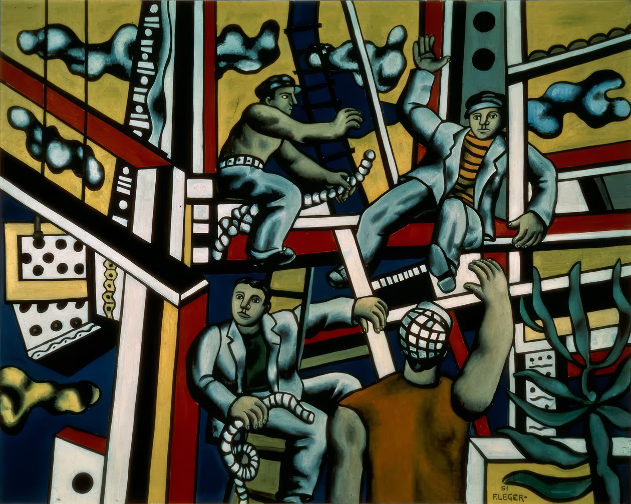 De bouwvakkers door Fernand Leger