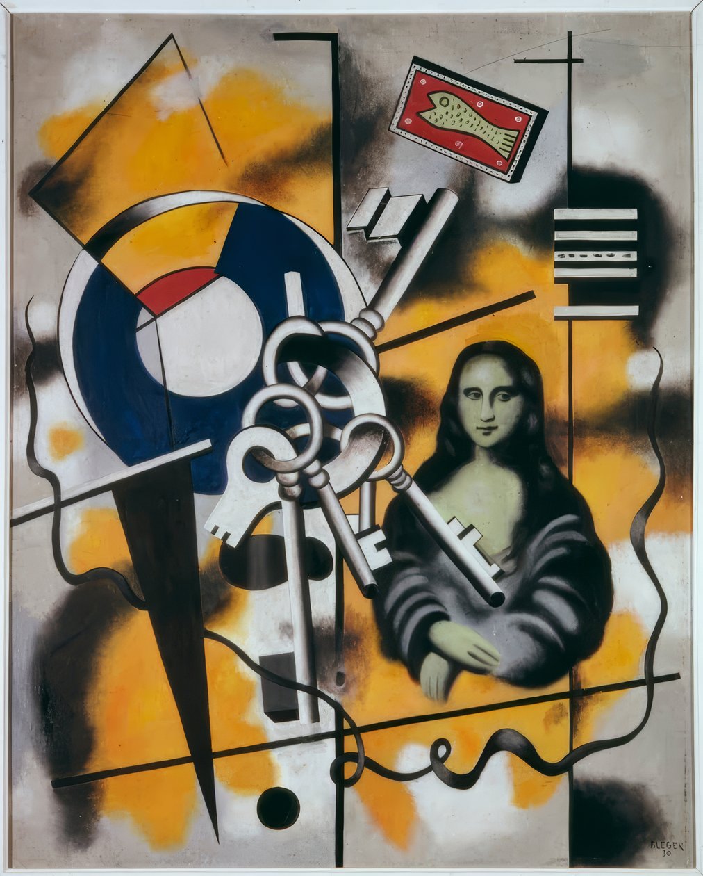 De Mona Lisa met sleutels of Mona Lisa door Fernand Leger