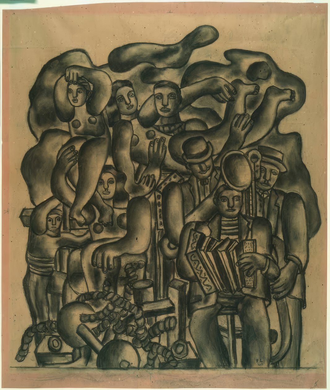 De straatartiesten door Fernand Leger