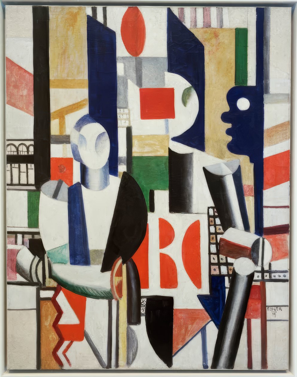 Mannen in de stad door Fernand Leger