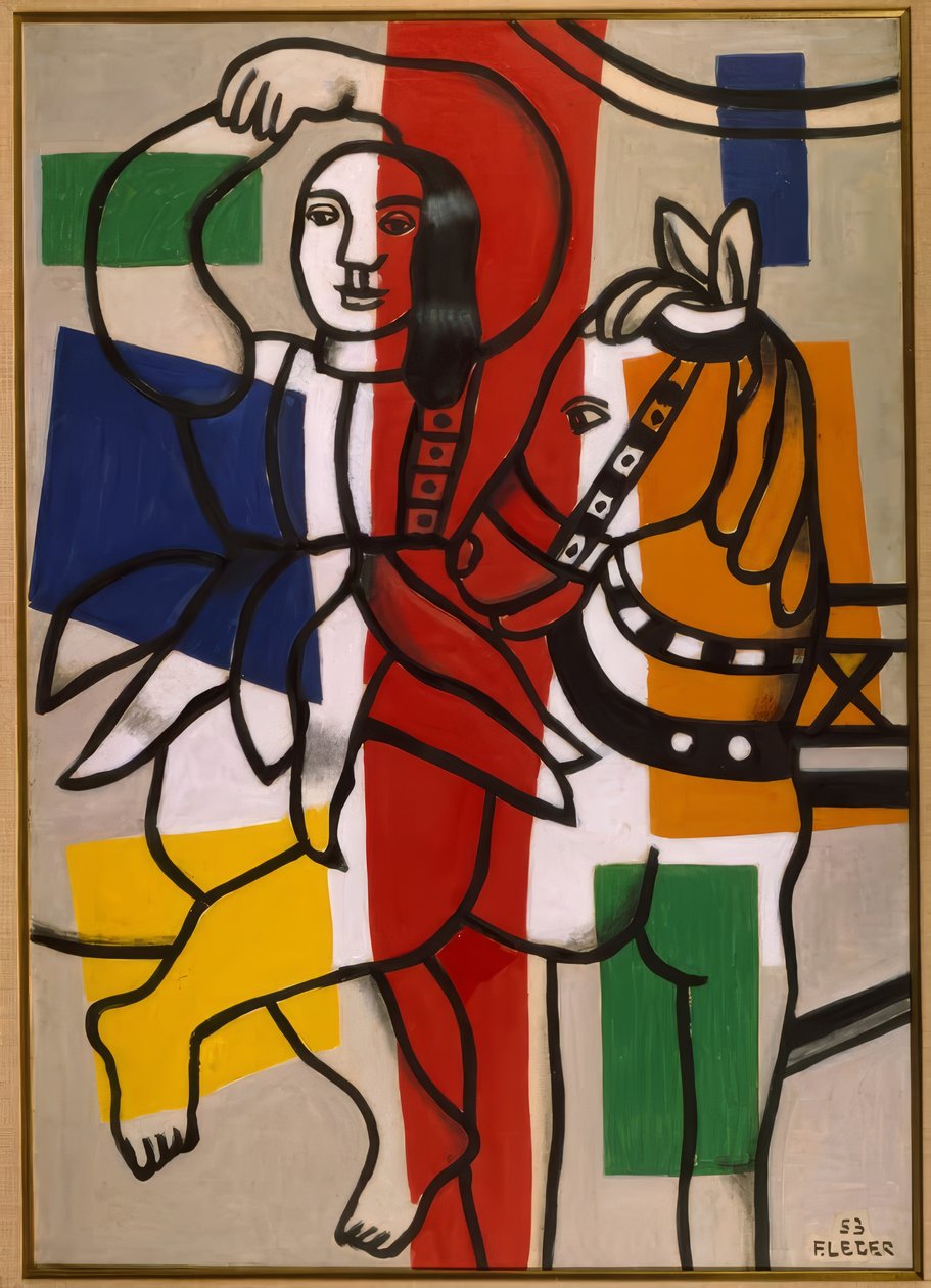 Danseres met paard door Fernand Leger