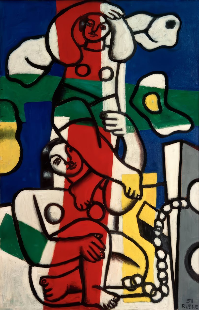 Veelkleurige acrobaten door Fernand Leger