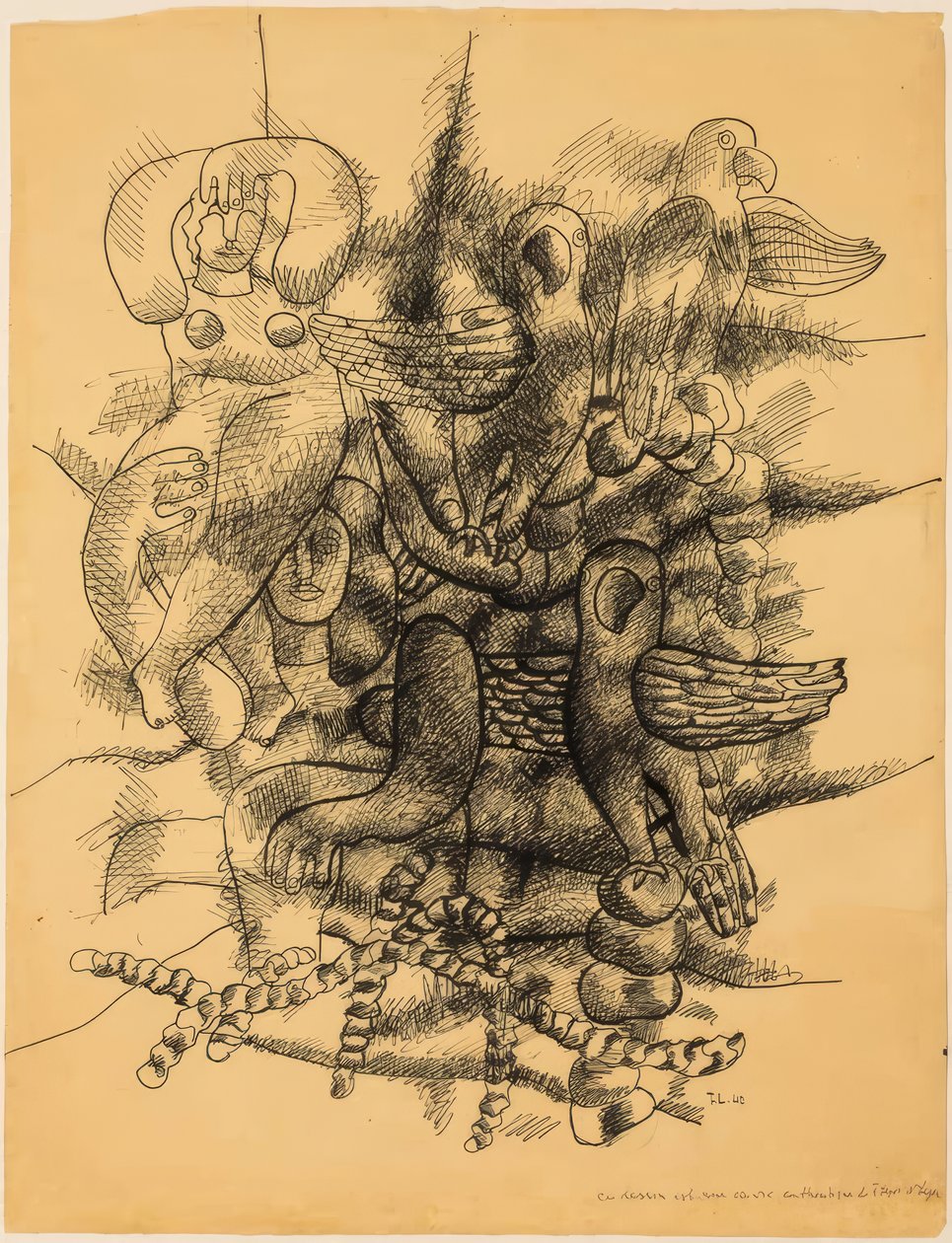 Vrouwen en vogels door Fernand Leger