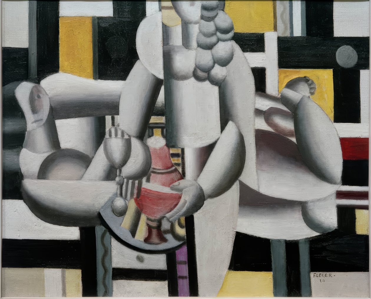 Twee vrouwen en stillevens door Fernand Leger