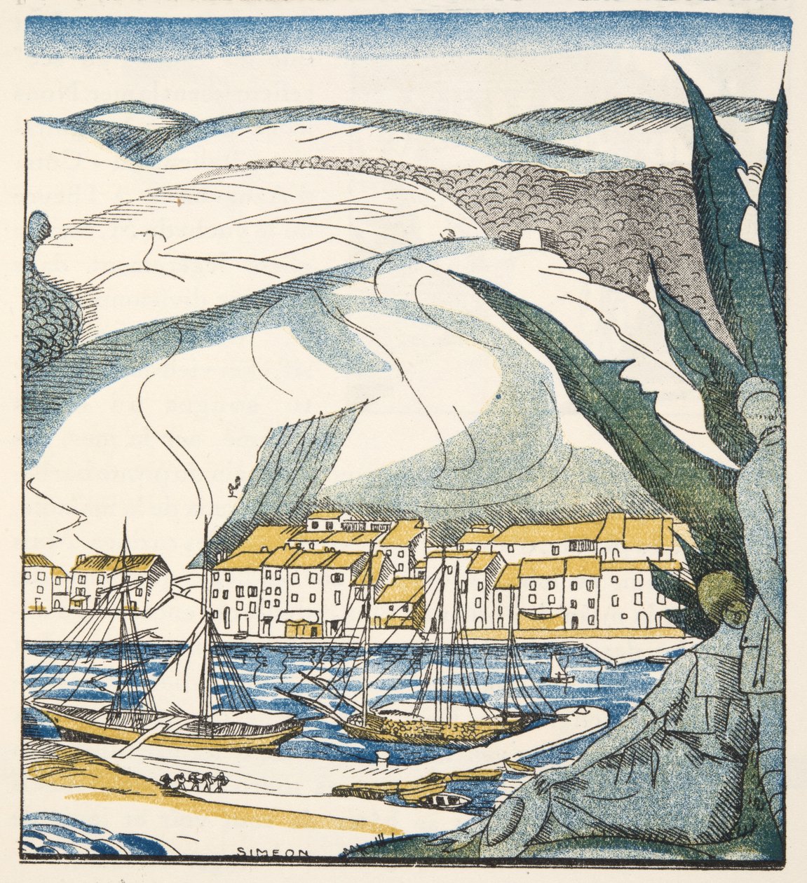 Antibes, uit Gazette de Bon Ton, uitgegeven 1920 door Fernand Siméon