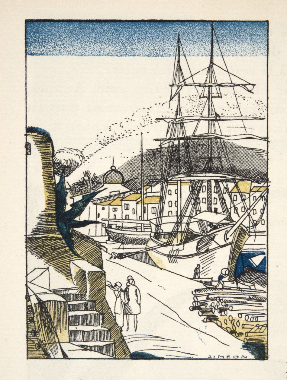 St Tropez uit Gazette de Bon Ton, uitgegeven 1920 door Fernand Siméon