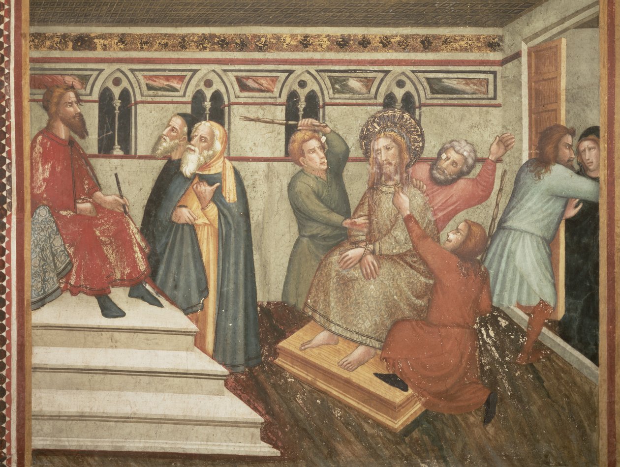 De Geseling van Christus voor Pontius Pilatus door Ferrer Bassa