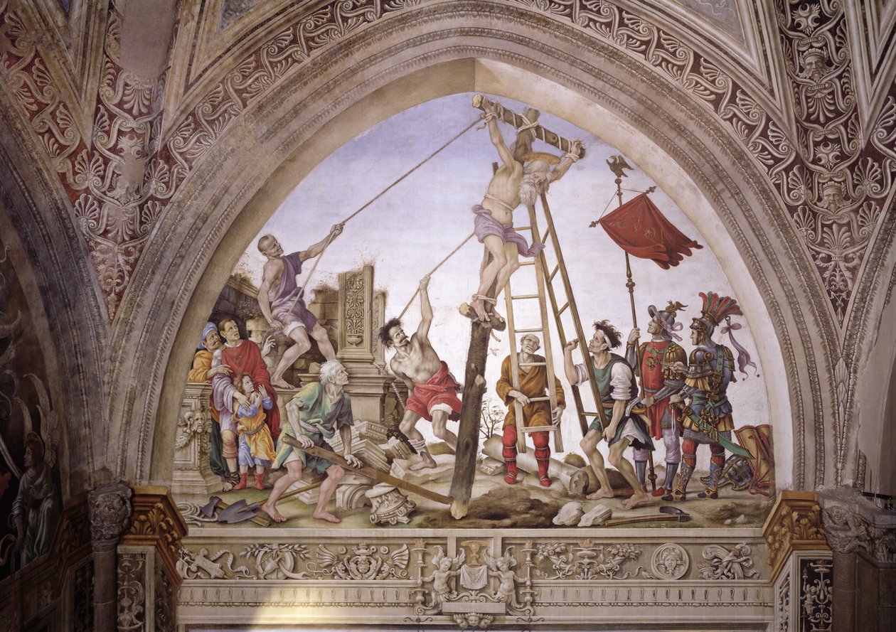 Martelaarschap van St. Philip, zuidmuur van de Strozzi-kapel, ca. 1497-1502 door Filippino Lippi