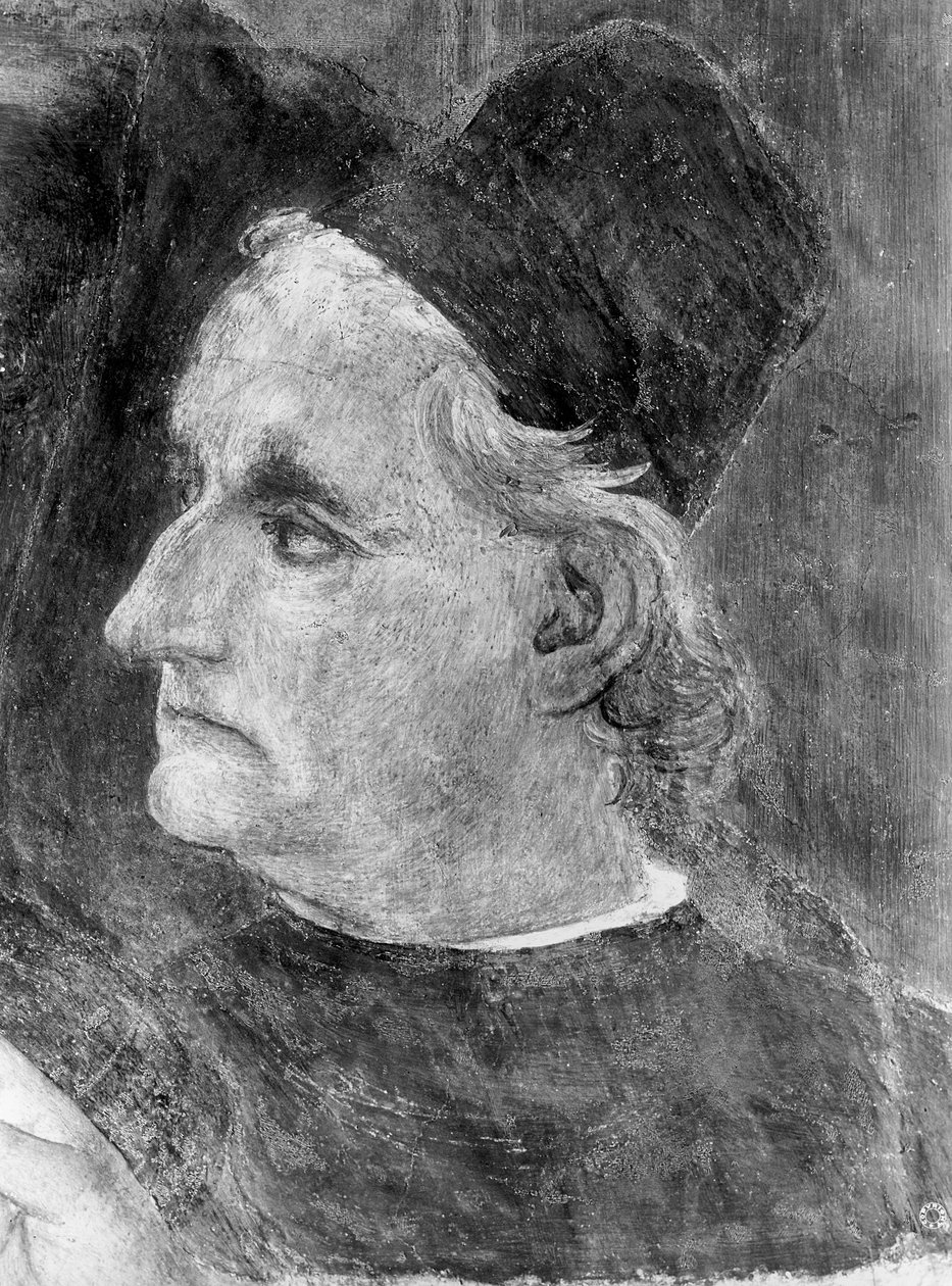 Portret van Antonio Pollaiuolo door Filippino Lippi