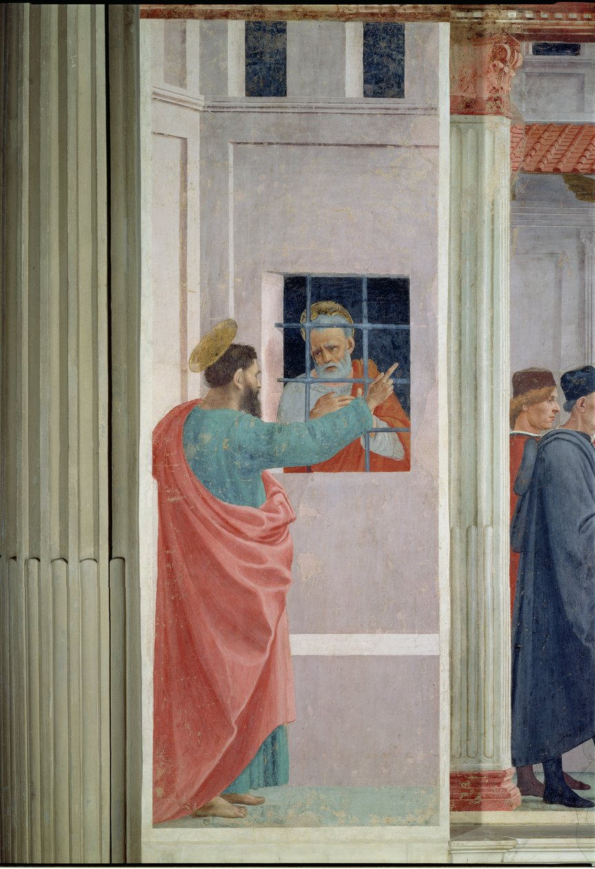 St. Peter bezocht in de gevangenis door St. Paul, c.1480 door Filippino Lippi