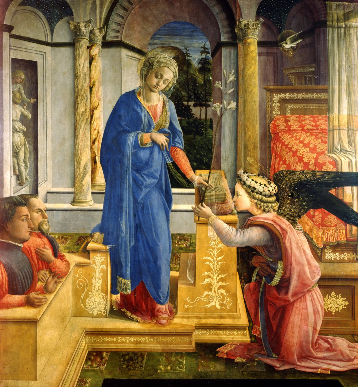 De Annunciatie, Carafa-kapel, Santa Maria sopra Minerva, Rome, 1488-93 door Filippino Lippi